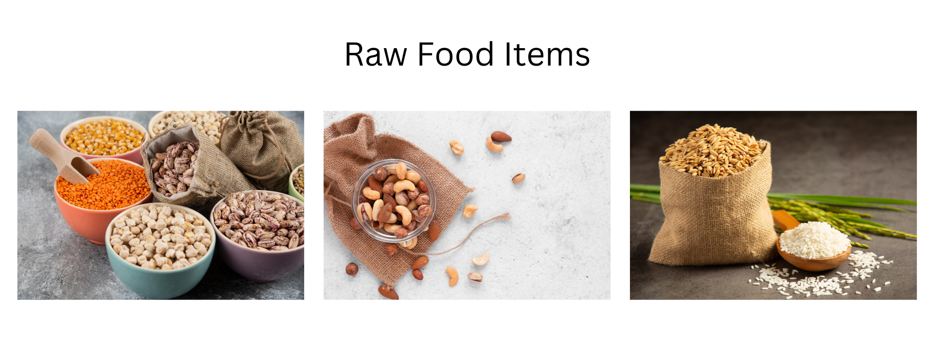 Raw Food Items